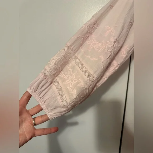 LoveShackFancy Lace Long-sleeve Mini Dress - Picture 5 of 7